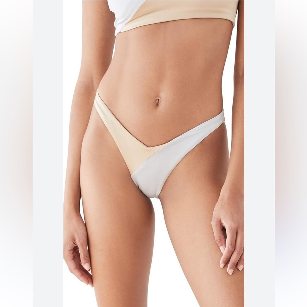 Peixoto shelly swim bottom gold silver size M new